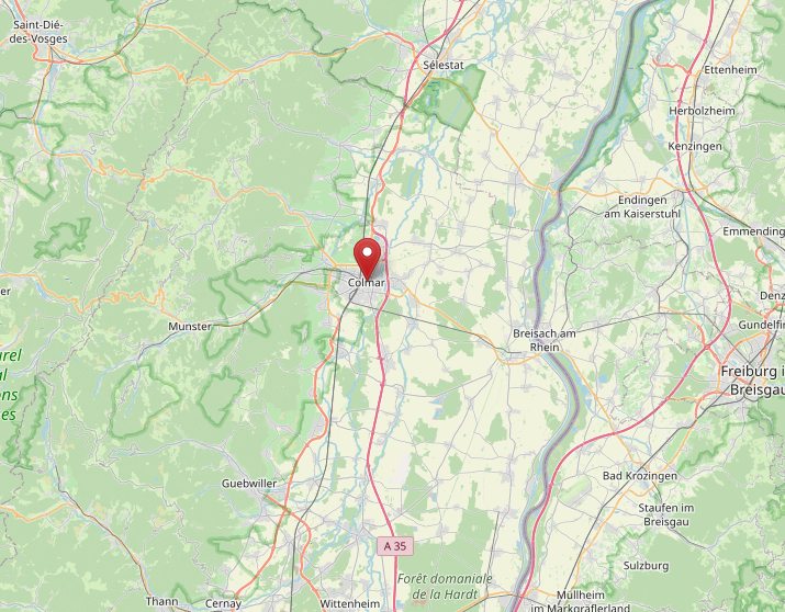 Zone d'intervention du serrurier à Colmar et Sud du Bas-Rhin